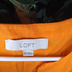 LOFT Vibrant Orange Blouse